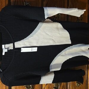 Chico's Black and White Women's Pullover Sweater